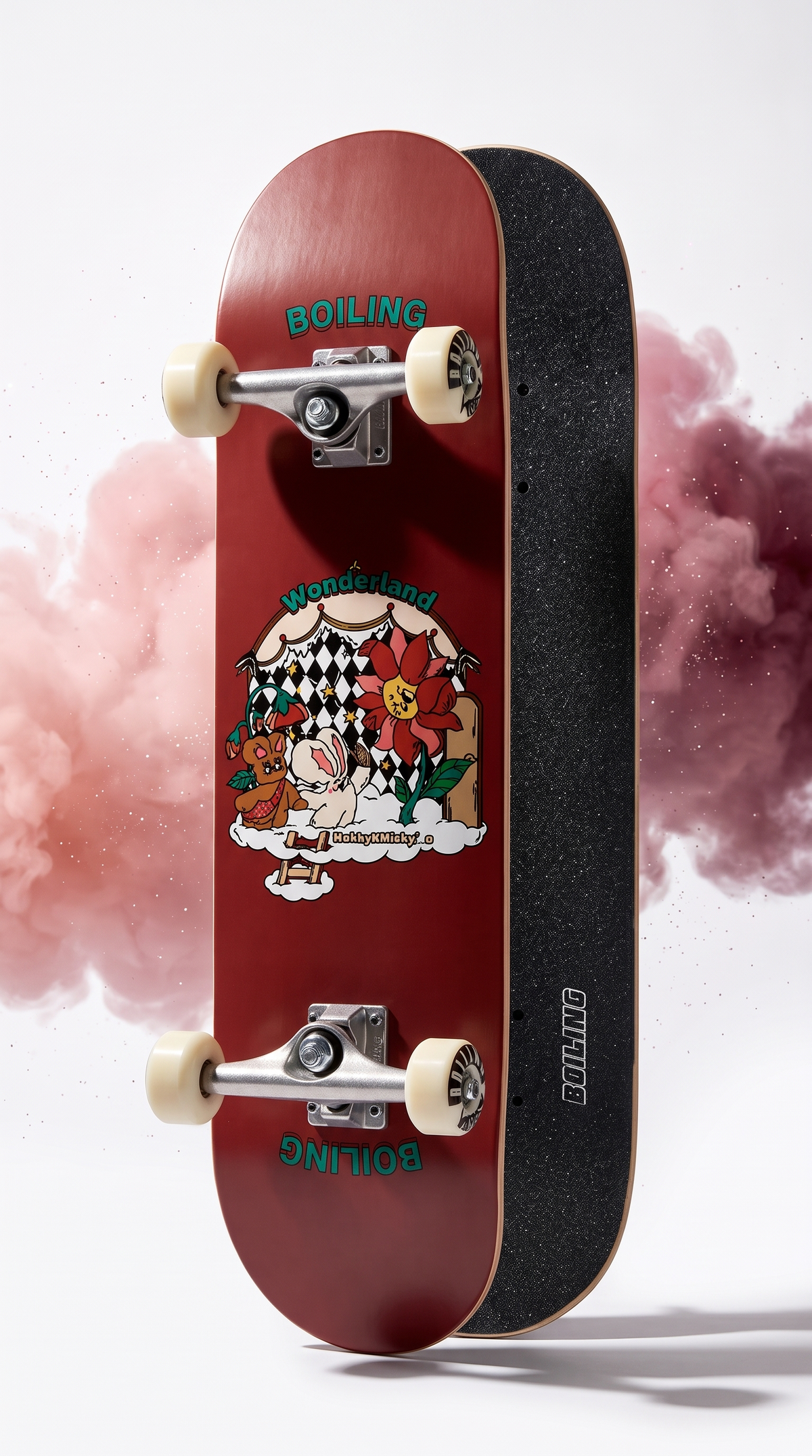 Skate completo Boiling Wonderland Red 8.0 tabla y lija