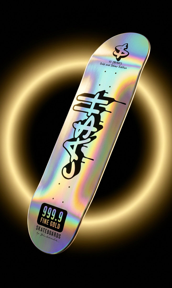 Tabla de skate CASH Anniversary 13 Fluor Metálico, formato 3:5