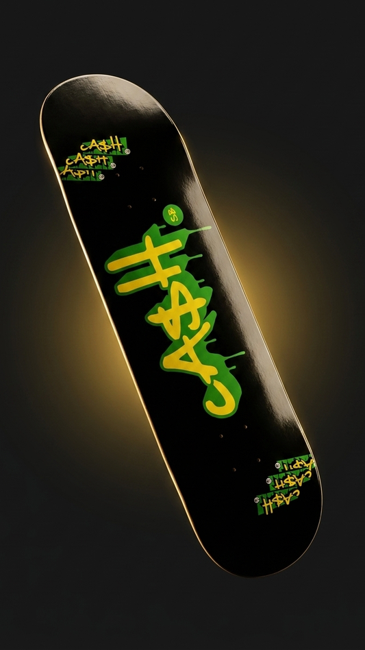 Tabla de skate CASH Stickers, formato 9:16