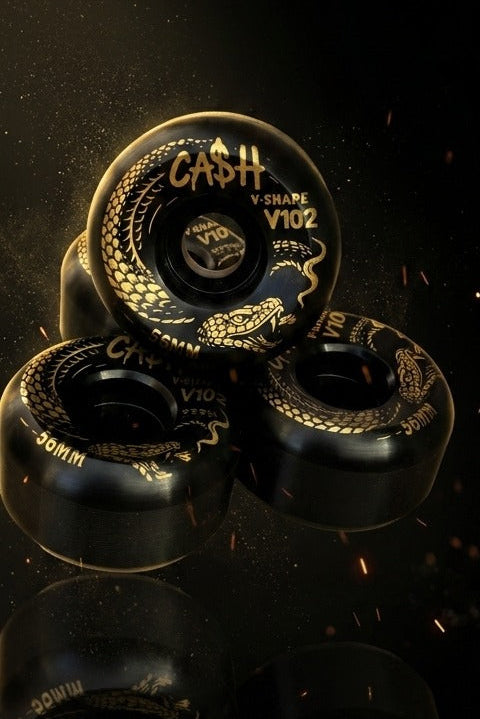 Ruedas de skate CASH Golden Black Snake packaging