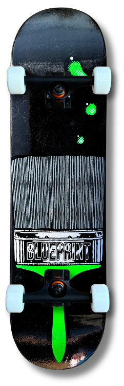 8,25“GREEN Brush” Setup Pro Real, Marca Europea + USA, Tabla Skate completo! Ruedas Conicas