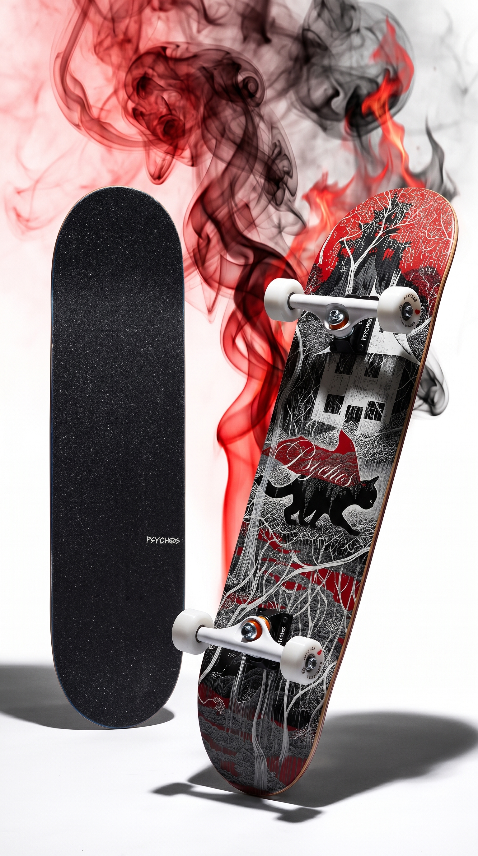 Skate completo Psychos Bosque del Gato Místico 8.1" tabla armada con trucks y ruedas Psychos