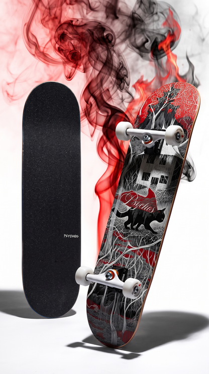 Skate completo Psychos Bosque del Gato Místico 8.1" tabla armada con trucks y ruedas Psychos