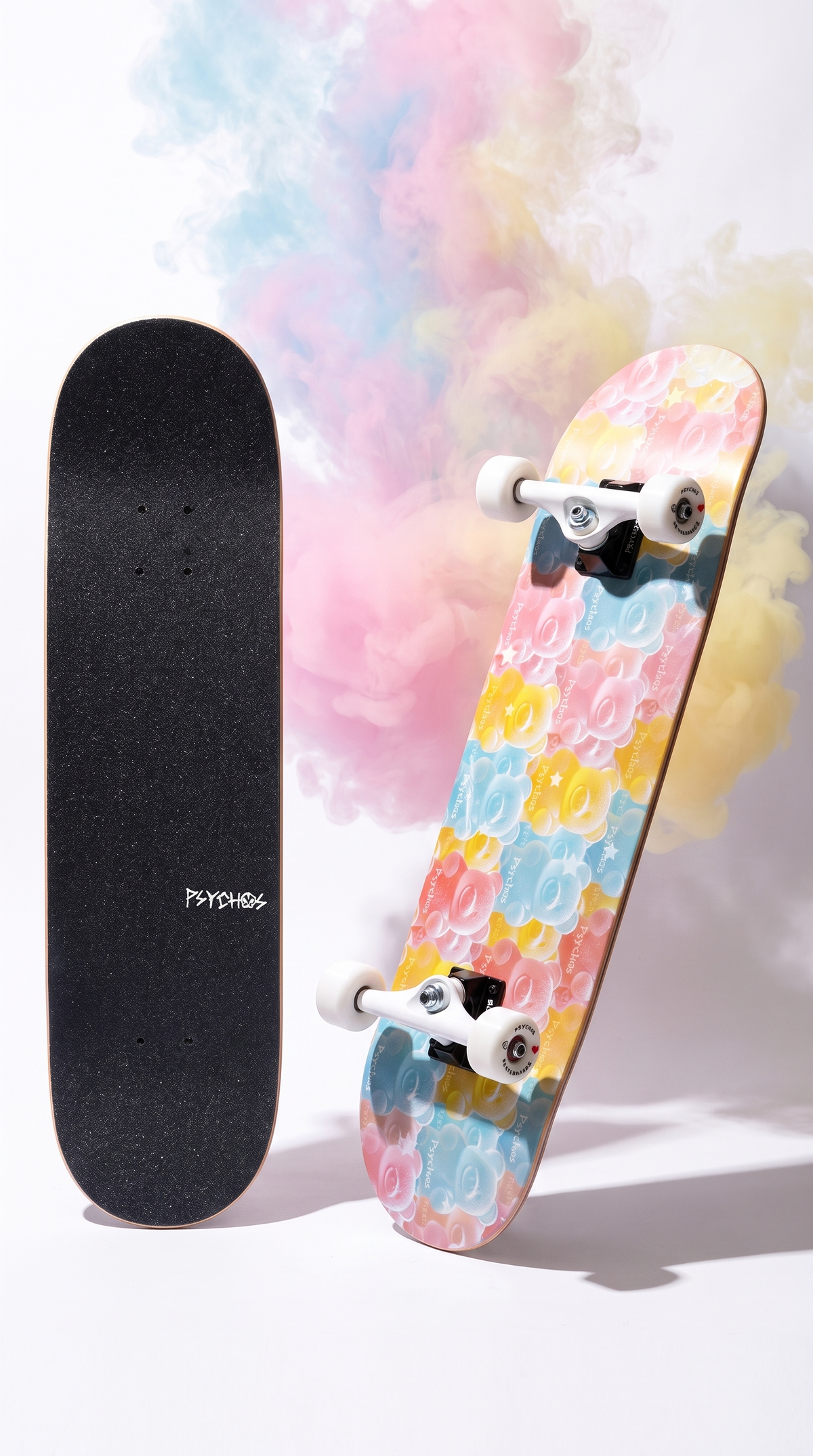 Skate completo Psychos Parque del Osito 8.1" tabla armada con trucks y ruedas Psychos