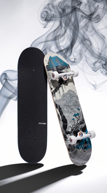 Skate completo Psychos Preludio Élfico 8.1" tabla armada con trucks y ruedas Psychos
