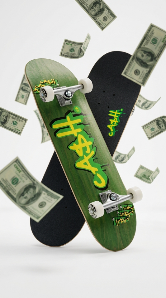 Skate Completo CASH Tag Verde 8.125 con setup Boiling