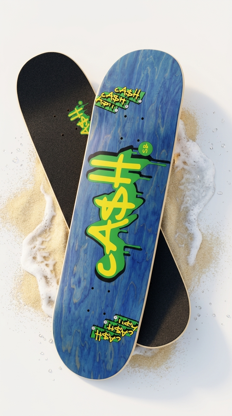 Tabla de Skate CASH Tag Azul 8.125 con lija