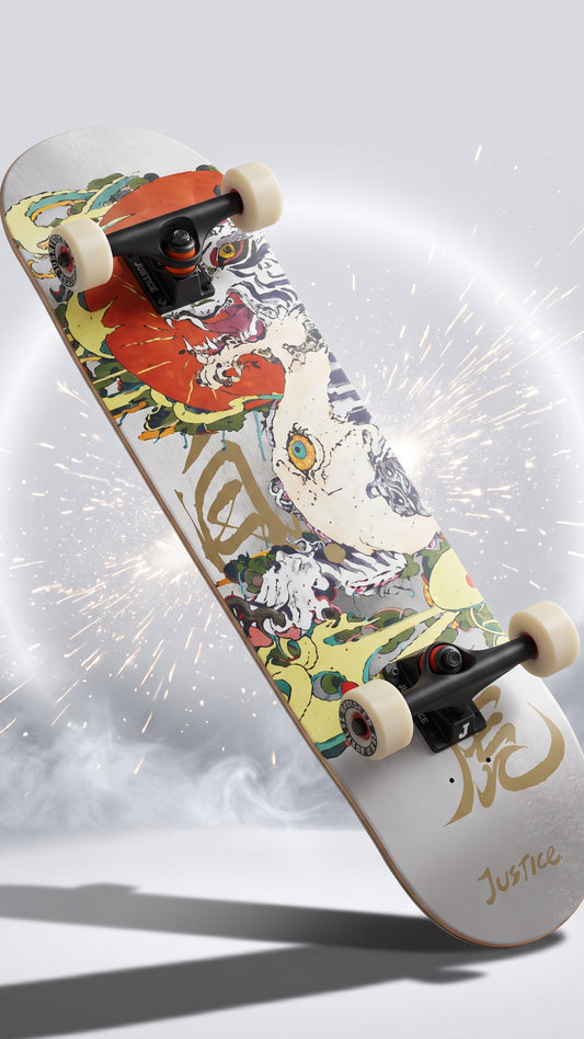 Skate completo Justice White Tiger 8.25"