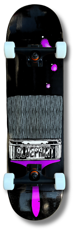 8,25“PURPLE Brush” Setup Pro Real, Marca Europea + USA, Tabla Skate completo! Ruedas Conicas