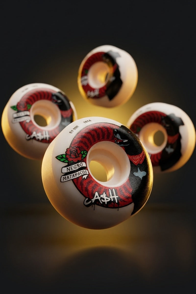 Ruedas de skate CASH Rose Matapacos packaging