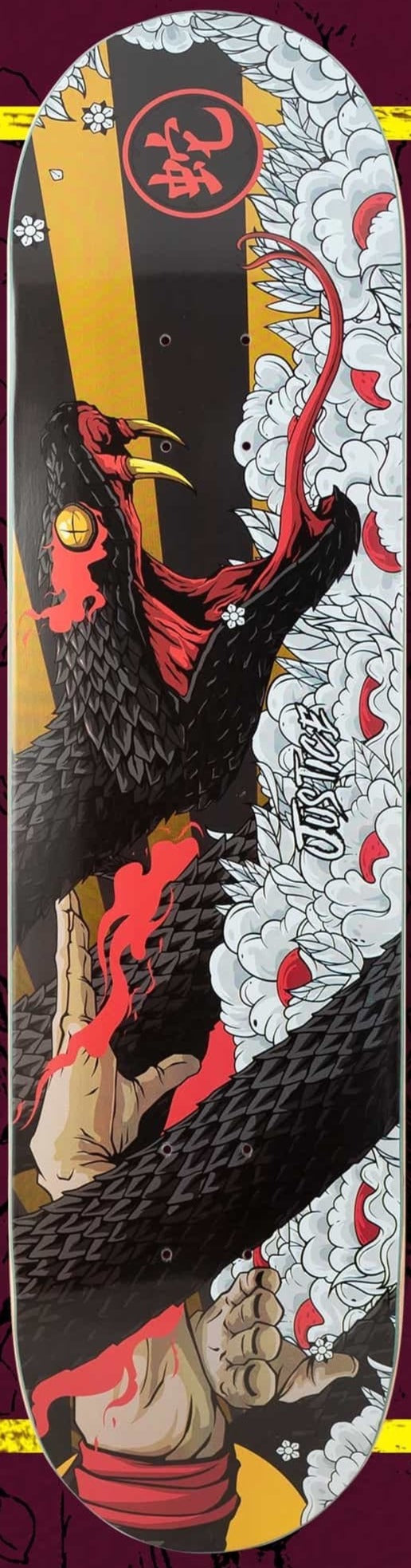 Justice Skateboards "SNAKE" size 8"+LIJA