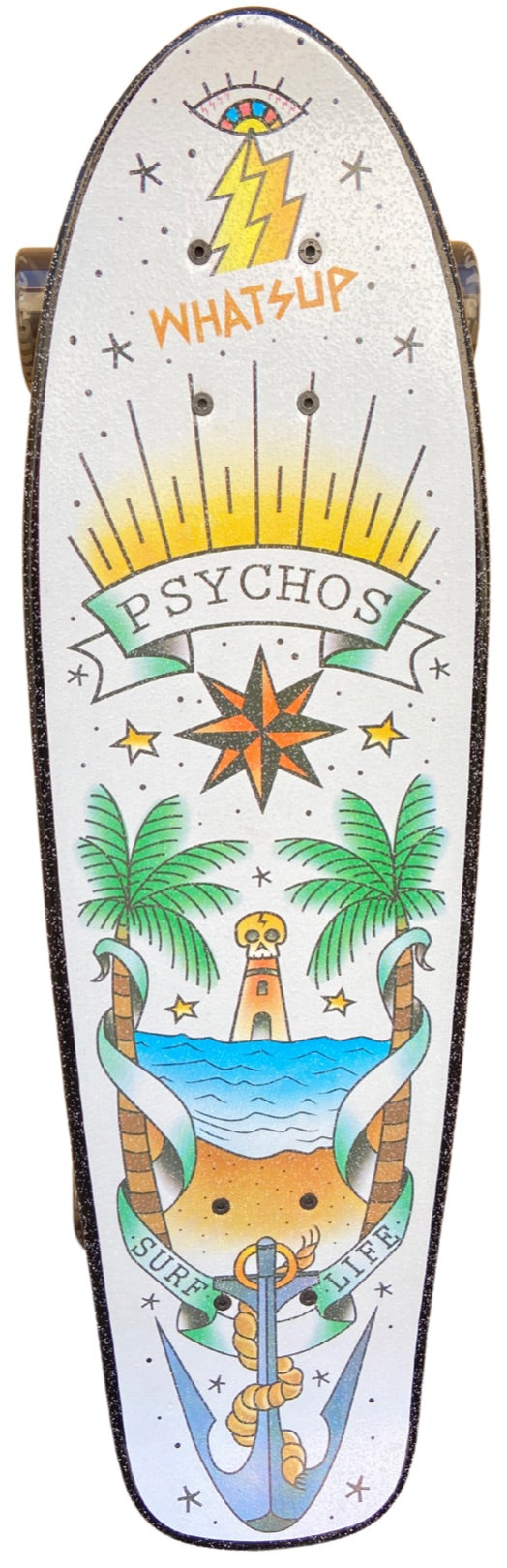Penny Psychos Paradise, Tabla de skate completa maple canadiense 🏝️